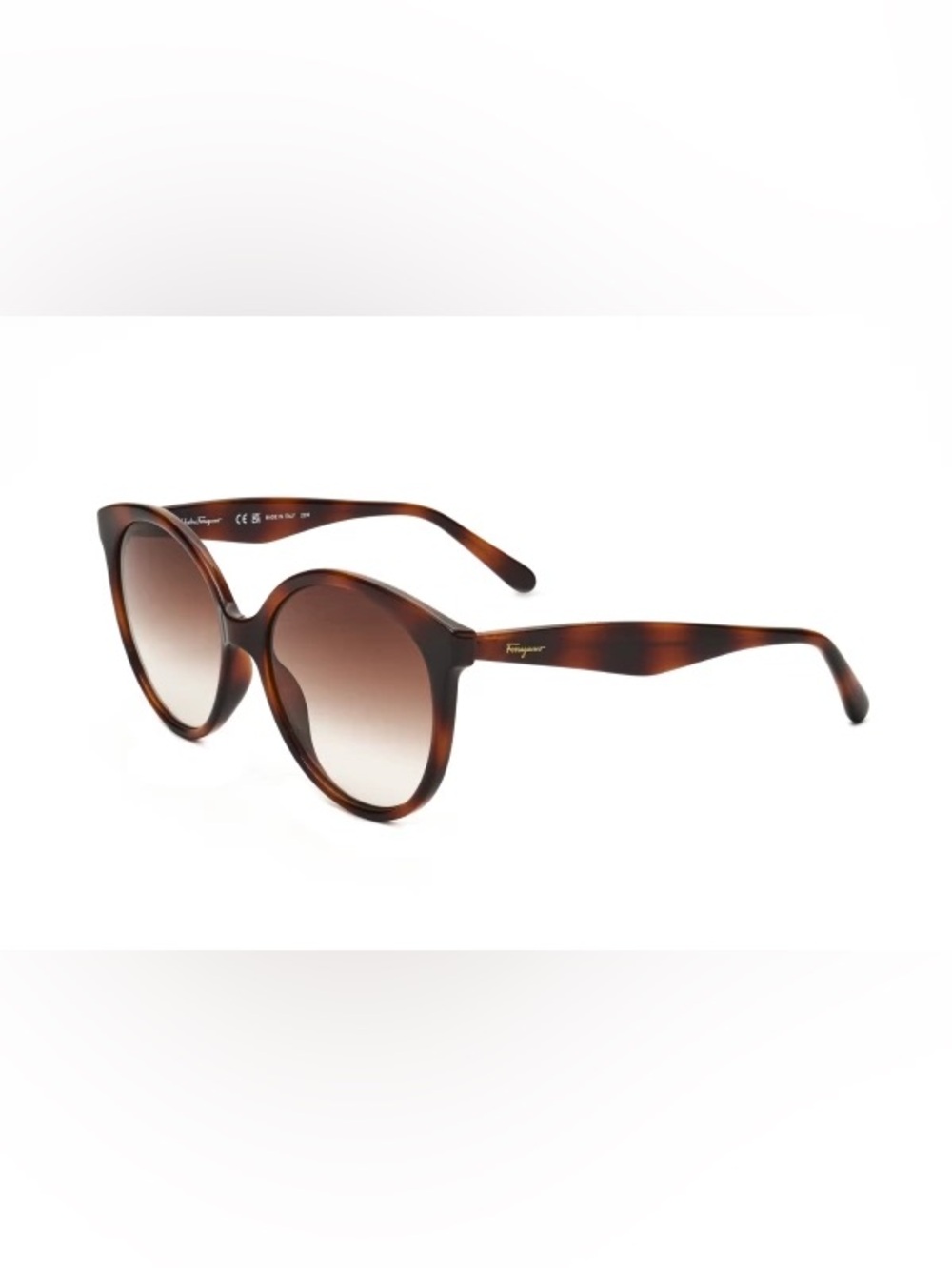 Salvatore Ferragamo Tortoiseshell Brown Sunglasses with Black Case